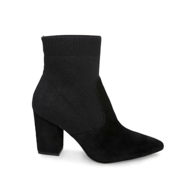 Steve Madden Reece Suede Stretch Sock Bootie - Picture 2 of 5